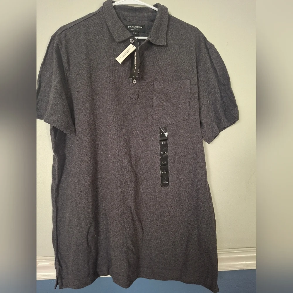 Banana Republic Charcoal Polo Shirt.Size XL